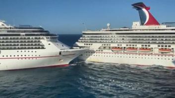 Impactan dos cruceros en un puerto de México