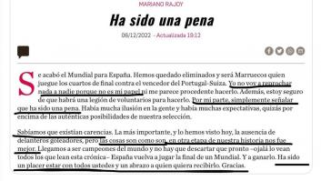 Se dan cuenta de lo que ocurre si cogen ciertas frases de la última columna de Rajoy