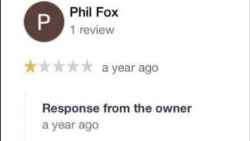 Pone solo una estrella a un negocio y la respuesta del dueño ya es leyenda: 160.000 'me gusta'