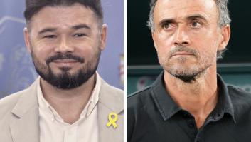 Rufián se lleva 5.000 'me gusta' al hablar así de Luis Enrique: le basta una expresión cotidiana
