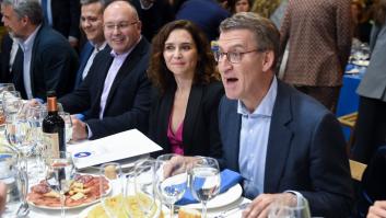 Noche de paz en la cena de Navidad del PP de Madrid: Feijóo y Ayuso exhiben unión de cara al año electoral