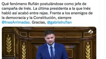Rufián replica a este tuit de Carrizosa (C's) con tres simples frases: la última va a hacer daño