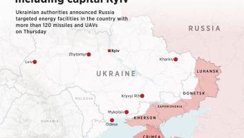 Ucrania denuncia una nueva oleada de ataques rusos con "más de 100 misiles" de crucero y drones