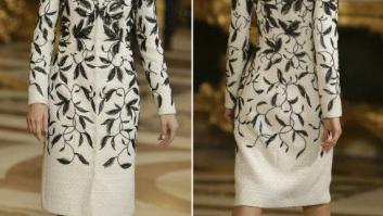 El vestido de Letizia en el desfile de la Fiesta Nacional, criticado por ser igual que un Oscar de la Renta