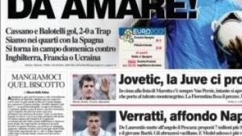 La prensa italiana 'se come' el 'biscotto' tras la victoria de España