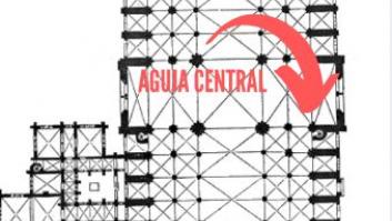 La trayectoria que ha seguido la aguja central de Notre Dame en la caída