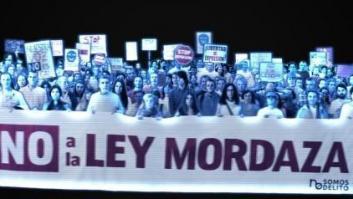 Madrid acoge la primera manifestación de hologramas en protesta por la 'Ley Mordaza'
