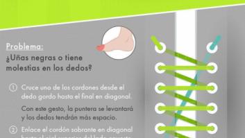 Zapatillas de running: técnicas para atarse los cordones y evitar rozaduras (INFOGRAFÍA)
