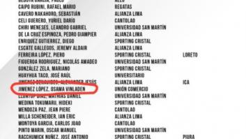 Osama Vinladen, convocado con la selección peruana sub15 de fútbol