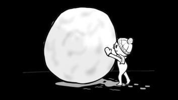 Las bolas de nieve horizontales