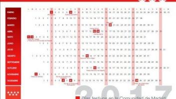 ¿Te has quedado con ganas de más vacaciones? Pues estas son las de 2017 (en Madrid)