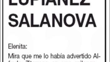 Un viudo escribe cada año a su esposa muerta en 1994 a través de las esquelas de El País