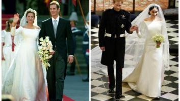 El increíble parecido del vestido de novia de Meghan Markle con el de la infanta Cristina