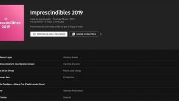 ¿Qué es la lista Imprescindibles 2019 de YouTube Music y quién la encabeza?