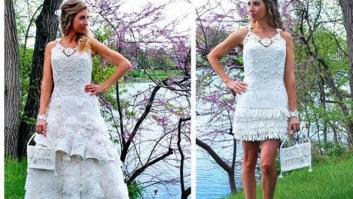 Vestidos de novia hechos con papel higiénico (FOTOS)