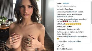 Emily Ratajkowski enseña mucho más que su anillo de boda en Instagram