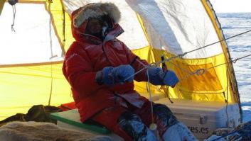 El Trineo de Viento, dentro de una nube en el hielo de Groenlandia