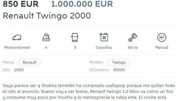 Aparece un Renault Twingo en Wallapop con una descripción que merece ser leída mil y una veces