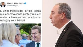 Baldoví recupera este tuit de Feijóo y lo desmonta con una foto de este martes