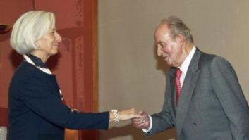 El rey se reúne en Bilbao con la directora del FMI y el presidente del Eurogrupo