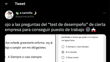 Hace un "test de desempeño" para conseguir trabajo y Twitter no da crédito con las preguntas