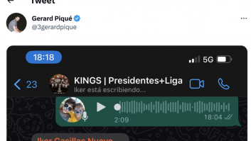 Piqué comparte la respuesta de Casillas a un mensaje de WhatsApp: él mismo se da cuenta de la pifia