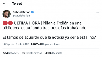 Este tuit de Rufián sobre Froilán desencadena esta conversación con Pablo Iglesias