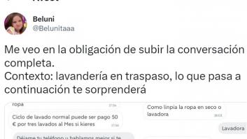 Traspasa su lavandería y la conversación que mantiene en Wallapop es de las más surrealistas de la historia