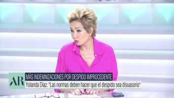 Ana Rosa Quintana responde tajante como pocas veces a las palabras de Yolanda Díaz en el Congreso