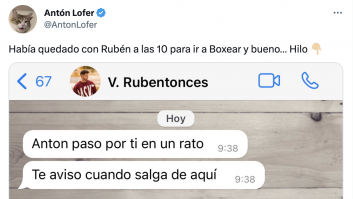 Queda a las 10 para ir al gimnasio y monta una película en WhatsApp digna de Oscar