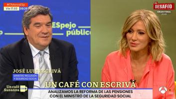 Escrivá ve un vídeo suyo y le da un corte monumental a Susanna Griso: "Eso es falsear la verdad"