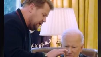 El cómico James Corden 'se cuela' en el despacho de Joe Biden y le deja dos regalos muy peculiares