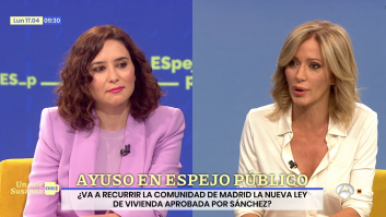 Ayuso habla de una España en llamas y Griso la para en seco