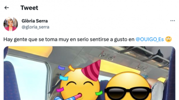 Glòria Serra comparte la impensable imagen que ha tenido que sufrir en un tren: hasta impacta verlo