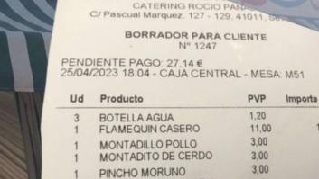 Facua denuncia a este bar de Sevilla tras ver el final de este ticket