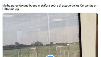 Graba lo que se ve por la ventana mientras usa un cercanías en Cataluña y cuesta creer que sea real