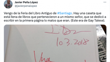 Los mensajes que un lector ha dejado escritos en estos libros son TRE-MEN-DOS