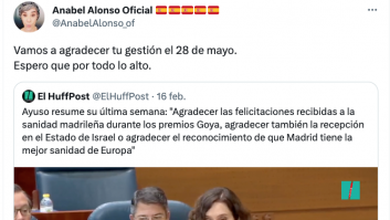 La antológica reacción de Anabel Alonso a este tuit suyo de febrero que ahora rescatan muchos