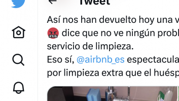 Comparte cómo le han dejado la vivienda turística que alquila y lo que le ha dicho el inquilino