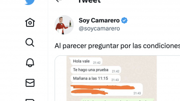 Hace esta simple pregunta por WhatsApp a un hostelero que ofrece trabajo y su reacción es de no creer