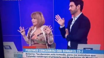 La presentadora de 'Hablando claro' pide a un tertuliano que matice lo que acaba de decir de Belarra