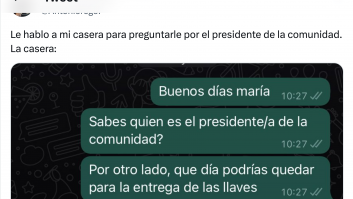 Pregunta a su casera quién es el presidente de la comunidad y la respuesta de ella es insuperable