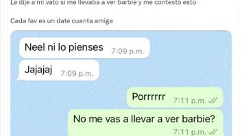 Estupefacción por la respuesta que le dio su novio cuando le pidió ir a ver la película 'Barbie'