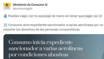Ryanair sorprende al responder así a este tuit del Ministerio de Consumo: "Efectivamente, Garzón"