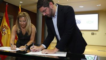 Azcón da la espantada y no acude a la firma del pacto con Vox para su investidura