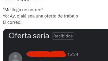 Recibe este correo con el asunto 'oferta seria' y lo que pone dentro es de lo más surrealista