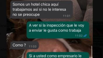 Estos WhatsApp a una aspirante a camarera son simplemente intolerables en pleno siglo XXI