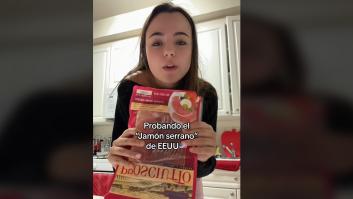 Prueba un "jamón serrano" de Estados Unidos y su reacción es para verla en bucle