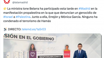 Más Madrid estalla contra Telemadrid por este tuit: "Menuda basura, borrad"