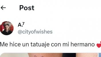 Enseña el tatuaje que se ha hecho con su hermano y la gente está flipando en colores